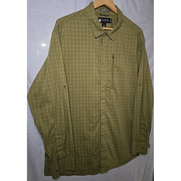 Duluth Untucked Trading Co Alaskan Hardgear, Mens XL Green Plaid Standard Fit - Picture 2 of 8